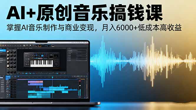 （16324期）AI+原创音乐搞钱课：掌握AI音乐制作与商业变现，月入6000+低成本高收益-低成本创业项目大全｜短视频带货+AI副业变现｜知行创业网