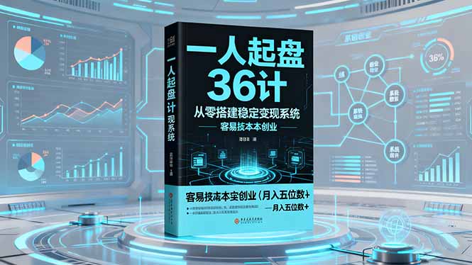 （16409期）一人起盘36计：从零搭建稳定变现系统，实现低成本创业，月入五位数+-低成本创业项目大全｜短视频带货+AI副业变现｜知行创业网