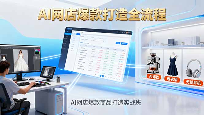（16326期）AI网店爆款商品打造实战班：AI技术实现商品图智能处理，快速搭建AI网店-低成本创业项目大全｜短视频带货+AI副业变现｜知行创业网