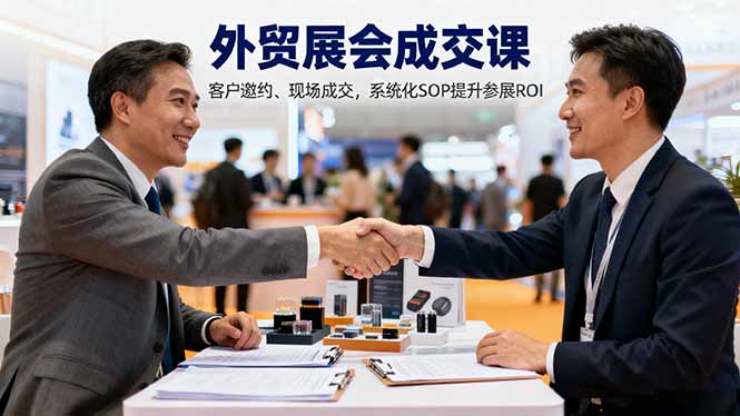 （16356期）外贸展会成交课，含目标制定、客户邀约、现场成交，系统化SOP提升参展ROI-低成本创业项目大全｜短视频带货+AI副业变现｜知行创业网