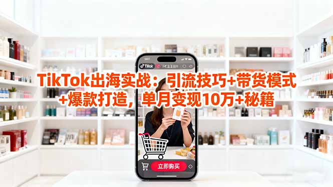 （16358期）「TikTok出海实战」引流技巧+带货模式+爆款打造，单月变现10万+秘籍-低成本创业项目大全｜短视频带货+AI副业变现｜知行创业网