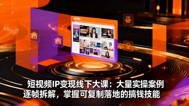 （16410期）短视频IP变现线下大课：大量实操案例逐帧拆解，掌握可复制落地的搞钱技能-低成本创业项目大全｜短视频带货+AI副业变现｜知行创业网