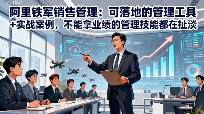 （16436期）阿里铁军销售管理：可落地的管理工具+实战案例，不能拿业绩的管理都在扯淡-低成本创业项目大全｜短视频带货+AI副业变现｜知行创业网