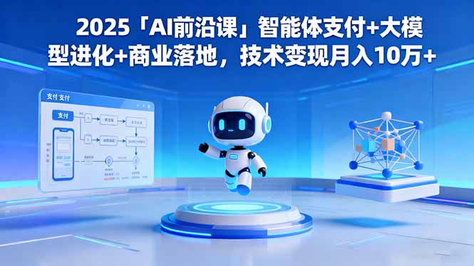 （16384期）2025「AI前沿课」智能体支付+大模型进化+商业落地，技术变现月入10万+-低成本创业项目大全｜短视频带货+AI副业变现｜知行创业网