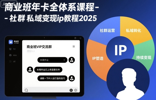 商业班年卡全体系课程-社群私域变现ip教程2025-低成本创业项目大全｜短视频带货+AI副业变现｜知行创业网
