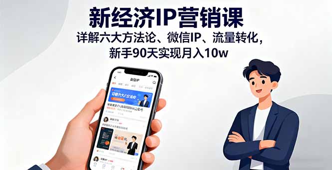 （16194期）新经济IP营销课：详解六大方法论、微信IP、流量转化，新手90天实现月入10w-低成本创业项目大全｜短视频带货+AI副业变现｜知行创业网