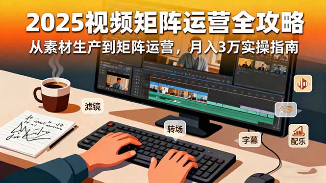 （16333期）2025短视频矩阵运营全攻略：从素材生产到矩阵运营，月入3万实操指南-低成本创业项目大全｜短视频带货+AI副业变现｜知行创业网