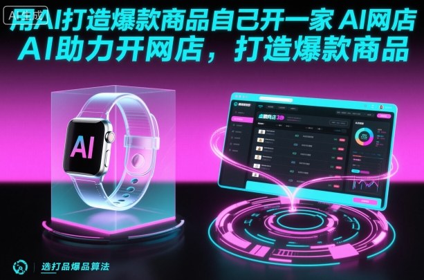 用AI打造爆款商品自己开一家AI网店，AI助力开网店，打造爆款商品-低成本创业项目大全｜短视频带货+AI副业变现｜知行创业网