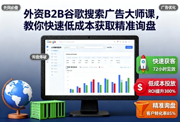 外资B2B谷歌搜索广告大师课，教你快速低成本获取精准询盘-低成本创业项目大全｜短视频带货+AI副业变现｜知行创业网