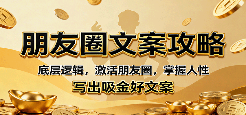 朋友圈文案攻略：底层逻辑，激活朋友圈，掌握人性，写出吸金好文案-低成本创业项目大全｜短视频带货+AI副业变现｜知行创业网