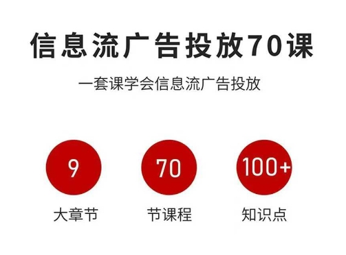 信息流广告投放实战70课，一套课学会信息流广告投放，迄今为止，最系统化教程-低成本创业项目大全｜短视频带货+AI副业变现｜知行创业网