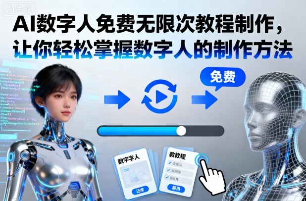 AI数字人免费无限次教程制作,让你轻松掌握数字人的制作方法-低成本创业项目大全|短视频带货+AI副业变现|知行创业网