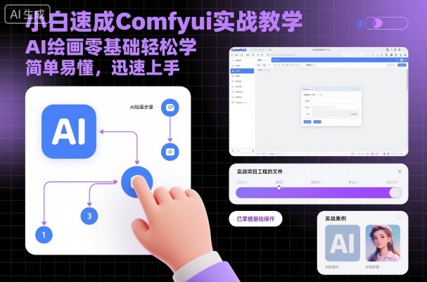 小白速成Comfyui实战教学，AI绘画零基础轻松学，简单易懂，迅速上手-低成本创业项目大全｜短视频带货+AI副业变现｜知行创业网