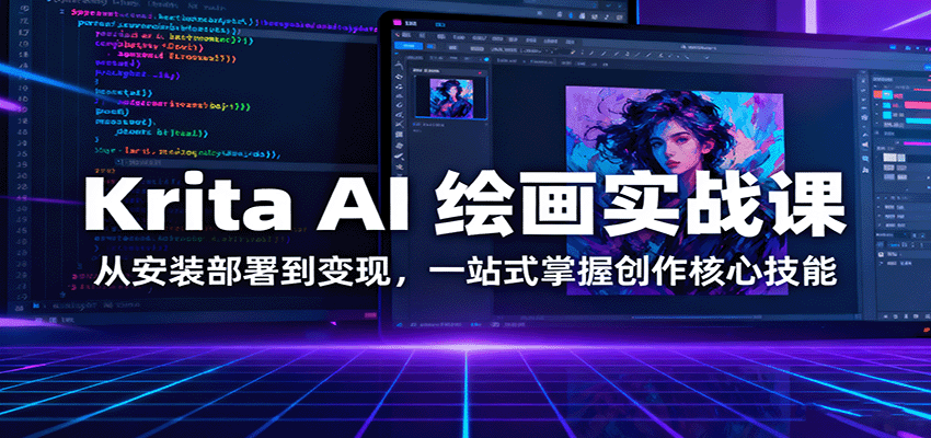 Krita AI 绘画实战课：从安装部署到变现，一站式掌握创作核心技能-低成本创业项目大全｜短视频带货+AI副业变现｜知行创业网