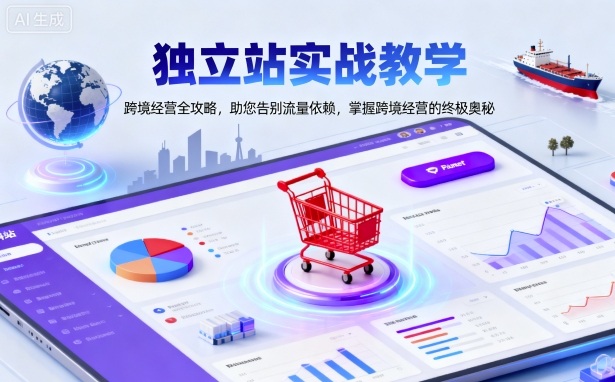独立站实战教学，跨境经营全攻略，助您告别流量依赖，掌握跨境经营的终极奥-低成本创业项目大全｜短视频带货+AI副业变现｜知行创业网