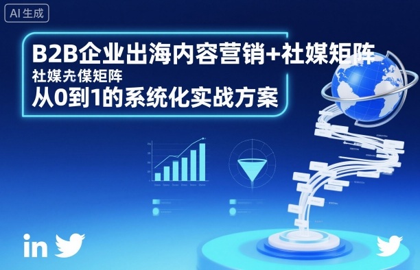 B2B企业出海内容营销+社媒矩阵，从0到1的系统化实战方案-低成本创业项目大全｜短视频带货+AI副业变现｜知行创业网
