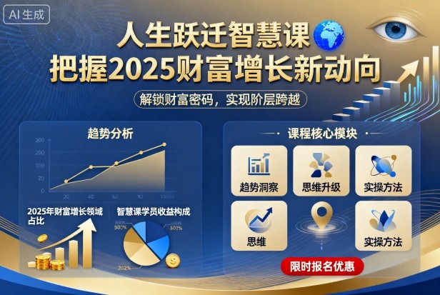 人生跃迁智慧课，把据2025财富增长新动向-低成本创业项目大全｜短视频带货+AI副业变现｜知行创业网
