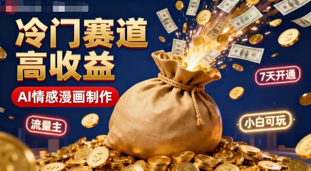 公众号冷门赛道,用AI做情感漫画,7天开通流量主,操作简单,小白可玩-低成本创业项目大全|短视频带货+AI副业变现|知行创业网