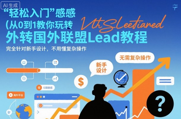 国外联盟賺美刀项目,从0到1教你玩转国外联盟Lead教程,纯新手可操作性100%-低成本创业项目大全|短视频带货+AI副业变现|知行创业网