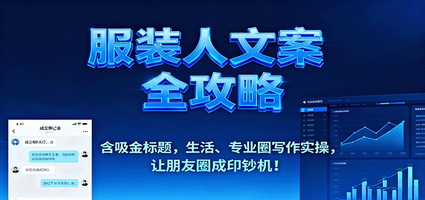 服装人文案全攻略，含吸金标题，生活、专业圈写作实操，让朋友圈成印钞机！-低成本创业项目大全｜短视频带货+AI副业变现｜知行创业网