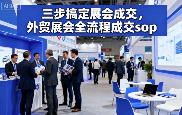三步搞定展会成交，外贸展会全流程成交sop-低成本创业项目大全｜短视频带货+AI副业变现｜知行创业网