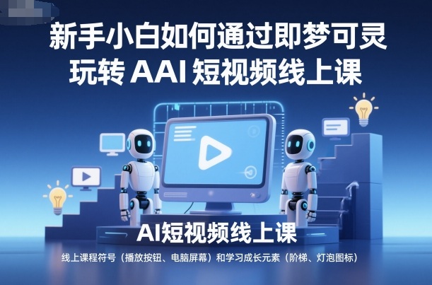 新手小白如何通过即梦可灵玩转AI短视频线上课-低成本创业项目大全|短视频带货+AI副业变现|知行创业网