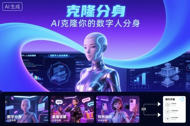 AI数字人认知实操课，克隆你的数字人分身-低成本创业项目大全｜短视频带货+AI副业变现｜知行创业网