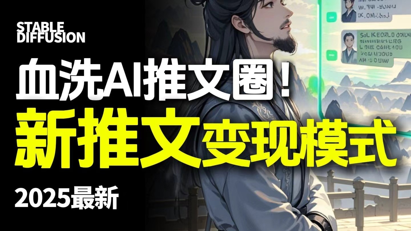 最新AI动态电影漫画小说推文，全流程实操教学，小白也能月入1万+-低成本创业项目大全｜短视频带货+AI副业变现｜知行创业网