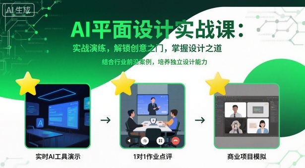 AI平面设计实战课，实战演练，解锁创意之门，掌握设计之道-低成本创业项目大全｜短视频带货+AI副业变现｜知行创业网