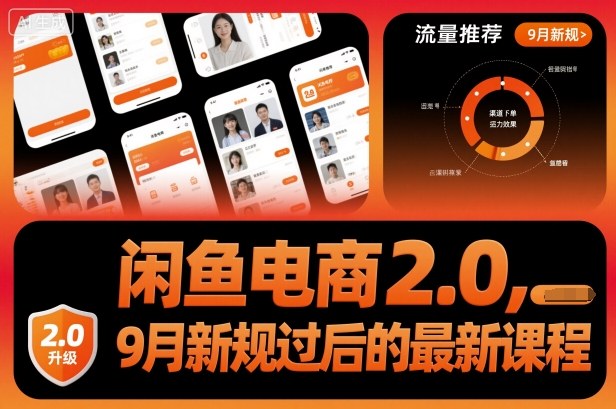 闲鱼电商2.0，9月新规过后的最新课程-低成本创业项目大全｜短视频带货+AI副业变现｜知行创业网