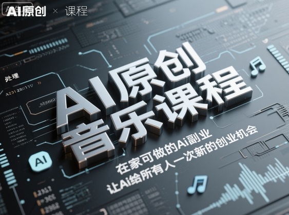 AI原创音乐课程，在家可做的Ai副业，让Ai给所有人一次新的创业机会-低成本创业项目大全｜短视频带货+AI副业变现｜知行创业网