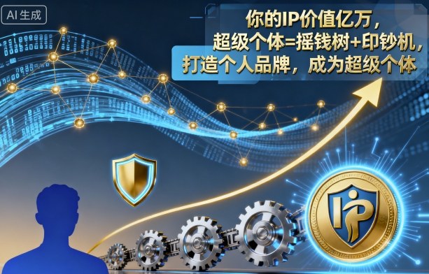 你的IP价值亿万，超级个体=摇钱树+印钞机，打造个人品牌，成为超级个体-低成本创业项目大全｜短视频带货+AI副业变现｜知行创业网