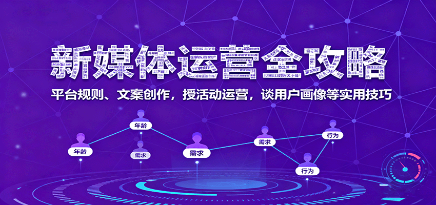 新媒体运营全攻略：平台规则、文案创作，授活动运营，谈用户画像等实用技巧-低成本创业项目大全｜短视频带货+AI副业变现｜知行创业网