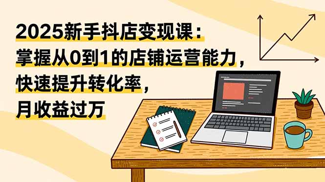 （16606期）2025新手抖店变现课：掌握从0到1的店铺运营能力，快速提升转化率,月收过万-低成本创业项目大全｜短视频带货+AI副业变现｜知行创业网