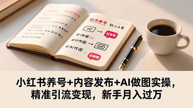 (16498期)小红书养号+内容发布+AI做图实操,精准引流变现,新手月入过万-低成本创业项目大全|短视频带货+AI副业变现|知行创业网