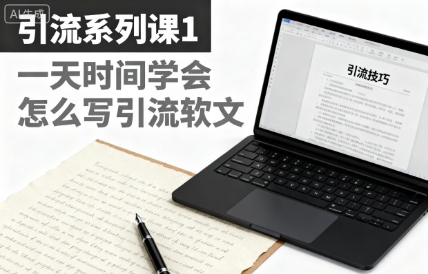 引流系列课1，一天时间学会怎么写引流软文-低成本创业项目大全｜短视频带货+AI副业变现｜知行创业网