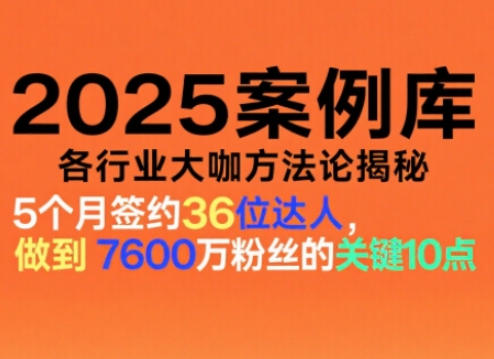 2025案例库，收录各行业大咖的方法论，各行业大咖方法论揭秘-低成本创业项目大全｜短视频带货+AI副业变现｜知行创业网