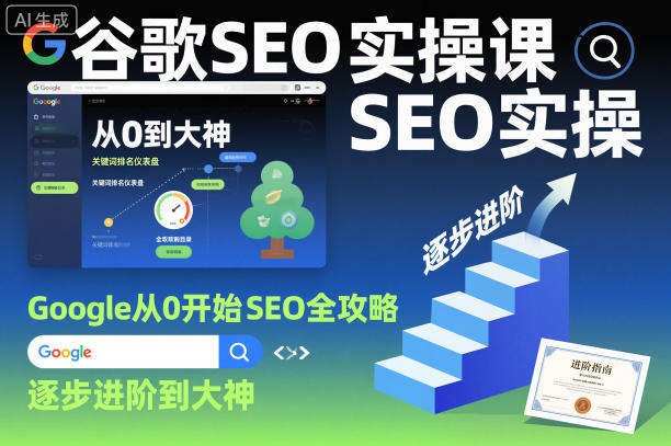 谷歌SEO实操课，Google从0开始SEO全攻略，逐步进阶到大神-低成本创业项目大全｜短视频带货+AI副业变现｜知行创业网