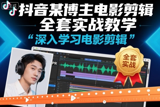抖音某博主电影剪辑全套实战教学,深入学习电影剪辑-低成本创业项目大全|短视频带货+AI副业变现|知行创业网