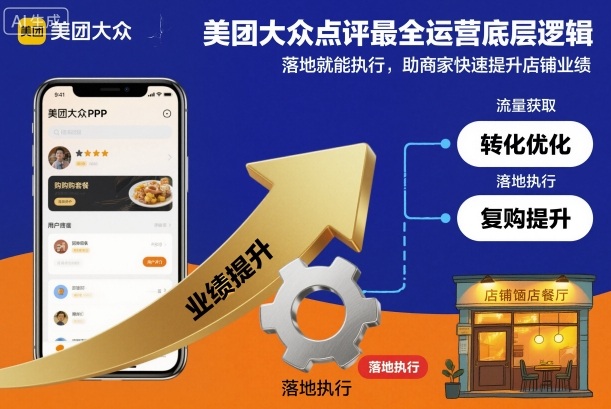 美团大众点评最全运营底层逻辑,落地就能执行,助商家快速提升店铺业绩-低成本创业项目大全|短视频带货+AI副业变现|知行创业网