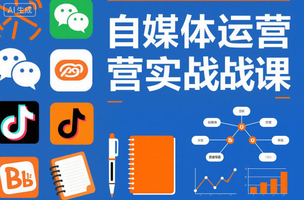 自媒体运营实战课，掌握一套系统的自媒体运营底层方法论，成为优秀的内容创作者-低成本创业项目大全｜短视频带货+AI副业变现｜知行创业网