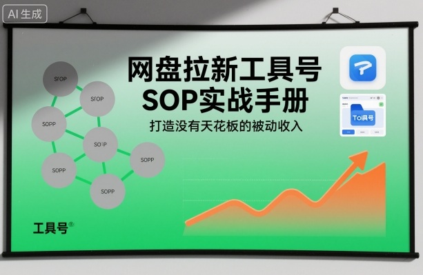 网盘拉新工具号SOP实战手册，打造没有天花板的被动收入-低成本创业项目大全｜短视频带货+AI副业变现｜知行创业网