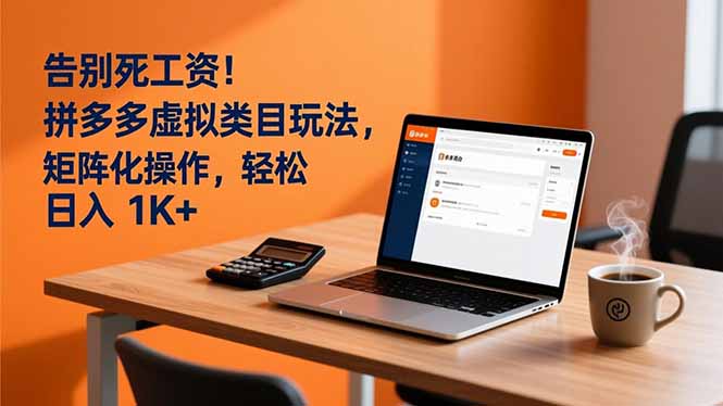 （16943期）告别死工资！拼多多虚拟类目玩法，矩阵化操作，轻松日入 1K+-低成本创业项目大全｜短视频带货+AI副业变现｜知行创业网