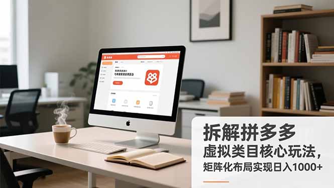 （16906期）拆解拼多多虚拟类目核心玩法，矩阵化布局实现日入1000+-低成本创业项目大全｜短视频带货+AI副业变现｜知行创业网