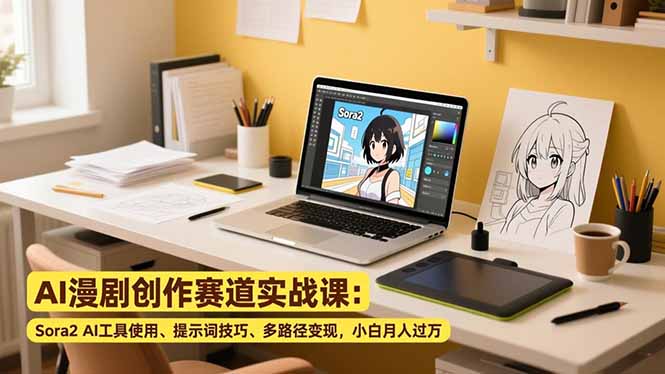 （16936期）AI漫剧创作赛道实战课：Sora2 AI工具使用、提示词技巧、多路径变现，小白月入过万-低成本创业项目大全｜短视频带货+AI副业变现｜知行创业网