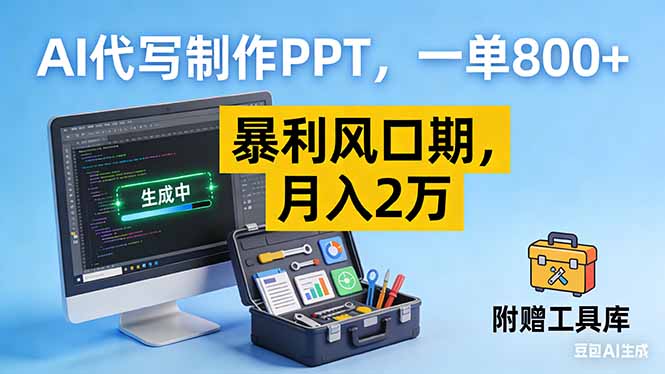 （16967期）AI代写制作PPT，一单800+， 暴利风口期，月入2万【附工具】-低成本创业项目大全｜短视频带货+AI副业变现｜知行创业网