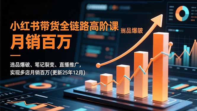(16842期)小红书带货全链路高阶课,选品爆破、笔记裂变、直播推广,实现多店月销百万(更新25年12月)-低成本创业项目大全|短视频带货+AI副业变现|知行创业网