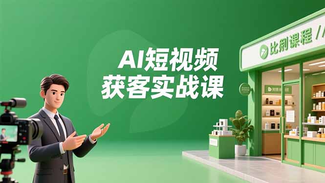 （16747期）AI短视频获客实战课，数字人创作、实体行业应用、精准引流，30天获取客源月入6万+-低成本创业项目大全｜短视频带货+AI副业变现｜知行创业网
