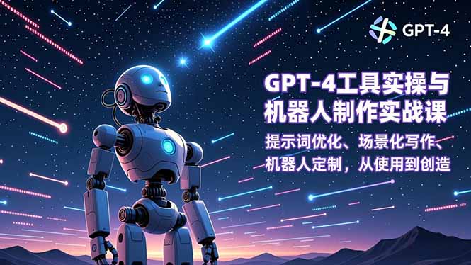 (16837期)GPT-4工具实操与机器人制作实战课:提示词优化、场景化写作、机器人定制,从使用到创造-低成本创业项目大全|短视频带货+AI副业变现|知行创业网