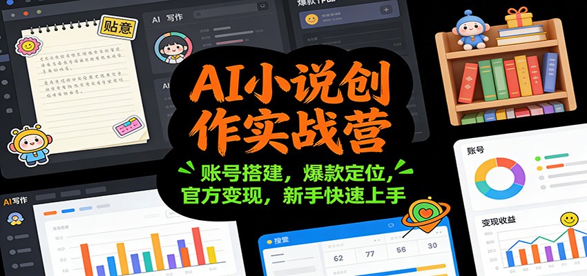 AI小说创作实战营：账号搭建，爆款定位，官方变现，新手快速上手-低成本创业项目大全｜短视频带货+AI副业变现｜知行创业网